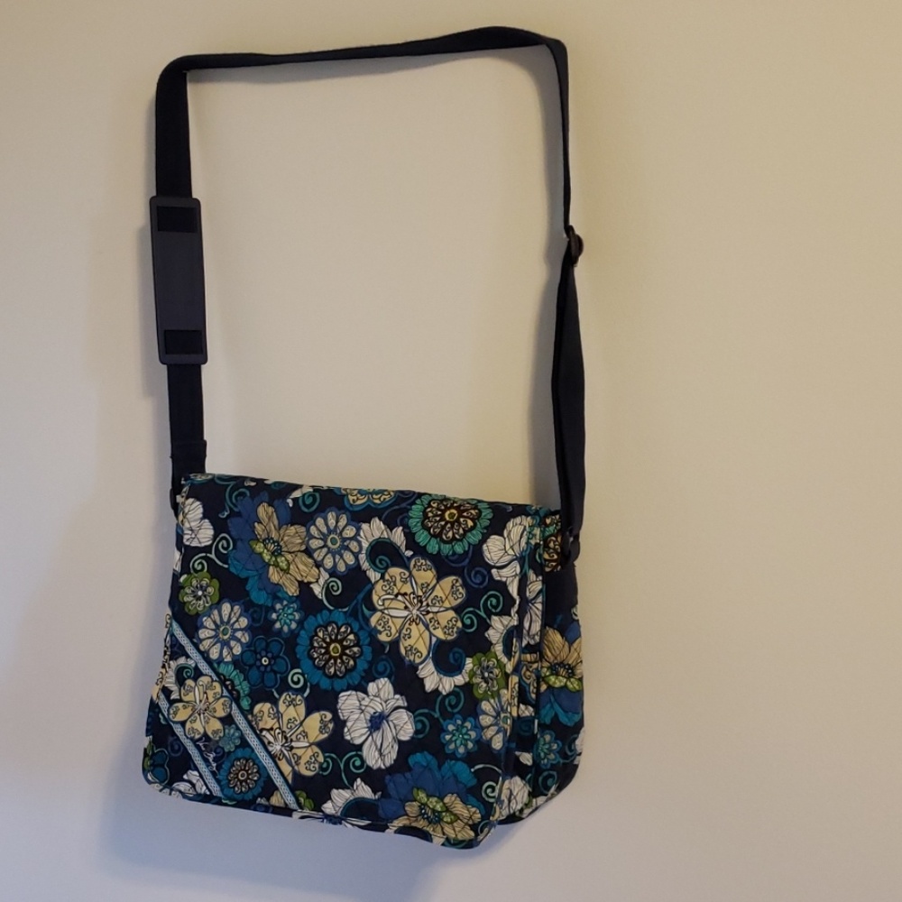 Blue floral vera bradley laptop bag